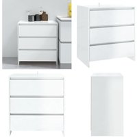 Sideboard Hochglanz-Weiß 70x41x75 cm Holzwerkstoff - Schreibtisch - Wohnzimmermöbel - Sideboard - Regal - Weißes Möbelstück - Home & Living Sideboard Hochglanz-Weiß 70x41x75 cm Holzwerkstoff - Schreibtisch - Wohnzimmermöbel - Sideboard - Regal - Weißes Möbelstück - Home & Living von VIDAXL