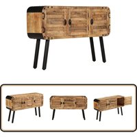 Sideboard Massivholz Mango 120x30x76 cm - Holz Sideboard - Mangoholz Sideboard - Vintage Sideboard - Antik Sideboard - Wohnzimmermöbel Sideboard Massivholz Mango 120x30x76 cm - Holz Sideboard - Mangoholz Sideboard - Vintage Sideboard - Antik Sideboard - Wohnzimmermöbel von VIDAXL
