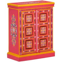 Sideboard Massivholz Mango Rosa Handbemalt - Vidaxl von VIDAXL