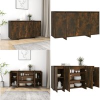 Sideboard Räuchereiche 135x41x75 cm Holzwerkstoff - Schreibtisch - Regal - Sideboard - Wohnraumgestaltung - Eichefarbenes Möbel - Home & Living von VIDAXL