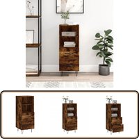 Sideboard Räuchereiche 34,5x34x90 cm Holzwerkstoff - Sideboard - Wohnwand - Regal - Wohnzimmermöbel - Holzmöbel von VIDAXL