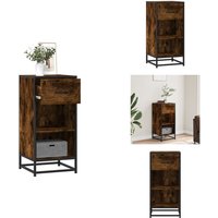 Sideboard Räuchereiche 35,5x35x76 cm Holzwerkstoff und Metall - Sideboard - Sideboards - Anrichte - Regal Sideboard Räuchereiche 35,5x35x76 cm Holzwerkstoff und Metall - Sideboard - Sideboards - Anrichte - Regal von VIDAXL