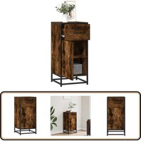 Sideboard Räuchereiche 35,5x35x76 cm Holzwerkstoff und Metall - Vidaxl von VIDAXL