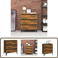 Sideboard Räuchereiche 60x35x69 cm Holzwerkstoff - Schreibtisch - Regal - Wohnzimmermöbel - Holzmöbel - Sideboard von VIDAXL