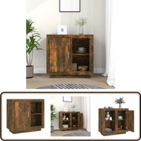 Sideboard Räuchereiche 80x40x75 cm - Schreibtisch - Regal - Wohnzimmermöbel - Holzmöbel - Sideboard Sideboard Räuchereiche 80x40x75 cm - Schreibtisch - Regal - Wohnzimmermöbel - Holzmöbel - Sideboard von VIDAXL