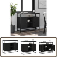 Sideboard Schwarz 100x35x80 cm Holzwerkstoff - Schreibtisch - Wohnzimmermöbel - Sideboard Schwarz - Holz Sideboard - Regal Sideboard Schwarz 100x35x80 cm Holzwerkstoff - Schreibtisch - Wohnzimmermöbel - Sideboard Schwarz - Holz Sideboard - Regal von VIDAXL