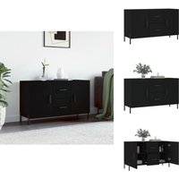 Sideboard Schwarz 100x36x60 cm Holzwerkstoff - Schreibtisch - Wohnzimmermöbel - Sideboard Schwarz - Holz Sideboard - Regal von VIDAXL