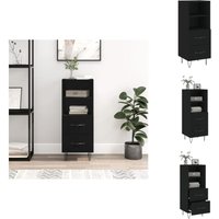 Vidaxl - Sideboard Schwarz 34,5x34x90 cm Holzwerkstoff - Schreibtisch - Sideboard - Wohnzimmermöbel - Moderner Schrank - Schwarz Sideboard von VIDAXL