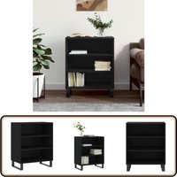 Sideboard Schwarz 57x35x70 cm Holzwerkstoff - Schreibtisch - Wohnzimmermöbel - Sideboard Schwarz - Regal - Aufbewahrung von VIDAXL