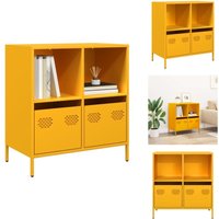 Sideboard Senfgelb 68x39x73,5 cm Kaltgewalzter Stahl - Sideboard - Sideboards - Kommode - Anrichte von VIDAXL