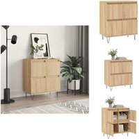 Sideboard Sonoma-Eiche 60x35x70 cm Holzwerkstoff - Schreibtisch - Wohnzimmermöbel - Sideboard - Holz Sideboard - Eichefarben Sideboard Sonoma-Eiche 60x35x70 cm Holzwerkstoff - Schreibtisch - Wohnzimmermöbel - Sideboard - Holz Sideboard - Eichefarben von VIDAXL