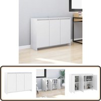 Sideboard Weiß 102x33x75 cm Holzwerkstoff - Schreibtisch - Regal - Sideboard - Wohnraumgestaltung - Möbelstück von VIDAXL