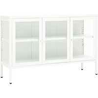 Sideboard,Kommode Weiß 105x35x70 cm Stahl und Glas vidaXL von BONNEVIE