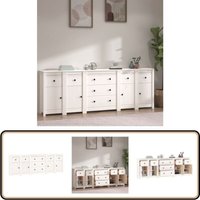 Sideboard Weiß 230x35x80 cm Massivholz Kiefer - Sideboard - Wohnwand - Regal - Holz Sideboard - Massiver Kiefer Sideboard Weiß 230x35x80 cm Massivholz Kiefer - Sideboard - Wohnwand - Regal - Holz Sideboard - Massiver Kiefer von VIDAXL