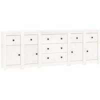 Sideboard Weiß 230x35x80 cm Massivholz Kiefer vidaXL von VIDAXL