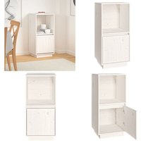 Sideboard Weiß 38x35x80 cm Massivholz Kiefer - Sideboard - Holzmöbel - Kiefernholz - Weißer Sideboard - Moderner Sideboard - Home & Living von VIDAXL