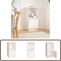 Sideboard Weiß 38x35x80 cm Massivholz Kiefer - Sideboard - Holzmöbel - Kiefernholz - Weißer Sideboard - Moderner Sideboard von VIDAXL