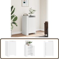 Sideboard Weiß 45x35x75 cm Holzwerkstoff - Schreibtisch - Wohnzimmer Dekoration - Sideboard Weiß - Holz Sideboard - Regal von VIDAXL