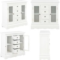 Vidaxl - Sideboard Weiß 70x28x70 cm Massivholz Kiefer - Sideboard - Vitrine - Möbel - Wohnraumgestaltung - Französischer Stil - Home & Living von VIDAXL
