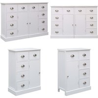 Sideboard mit 10 Schubladen Weiß 113x30x79 cm Holz - Holz Sideboard - Weißes Sideboard - Kommode Mit Schubladen - Wohnraum Möbel - Sideboard Mit 10 von VIDAXL