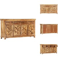 Sideboard mit 4 Schubladen 160x40x85 cm Massivholz Mango - Holzmöbel - Sideboard - Indische Einrichtung - Wohnzimmertisch - Mangoholz Sideboard von VIDAXL