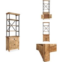 Sideboard mit Ablagen Massivholz Mango 65x30x180 cm - Sideboard - Sideboards - Beistellschrank - Highboard von VIDAXL