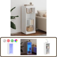 Sideboard mit LED-Beleuchtung Weiß 41x37x100 cm - Schreibtisch - Wohnzimmermöbel - Sideboard - Regal - tv Stand von VIDAXL