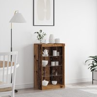 Sideboard mit LED-Leuchten Altholz 60,5x37x100 cm vidaXL425238 von VIDAXL