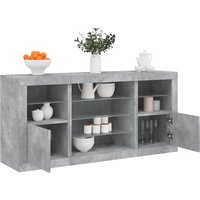 Sideboard mit LED-Leuchten Betongrau 142,5x37x67 cm - Vidaxl von VIDAXL