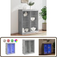 Sideboard mit LED-Leuchten Betongrau 81x37x100 cm - Sideboard - Wohnzimmermöbel - TV-Schreibtisch - Regal - Beton Grau von VIDAXL