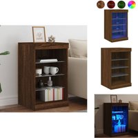 Vidaxl - Sideboard mit LED-Leuchten Braun Eichen-Optik 41x37x67 cm - Sideboard - Wohnwand - TV-Schrank - Regal - Eiche Optik Vidaxl - Sideboard mit LED-Leuchten Braun Eichen-Optik 41x37x67 cm - Sideboard - Wohnwand - TV-Schrank - Regal - Eiche Optik von VIDAXL