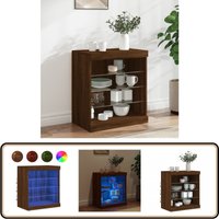 Sideboard mit LED-Leuchten Braun Eichen-Optik 60,5x37x67 cm - Sideboard - Wohnwand - TV-Schrank - Regal - Wohnzimmermöbel Sideboard mit LED-Leuchten Braun Eichen-Optik 60,5x37x67 cm - Sideboard - Wohnwand - TV-Schrank - Regal - Wohnzimmermöbel von VIDAXL