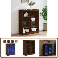 Sideboard mit LED-Leuchten Braun Eichen-Optik 81x37x100 cm - Sideboard - Wohnwand - TV-Schreibtisch - Regal - Wohnzimmermöbel Sideboard mit LED-Leuchten Braun Eichen-Optik 81x37x100 cm - Sideboard - Wohnwand - TV-Schreibtisch - Regal - Wohnzimmermöbel von VIDAXL