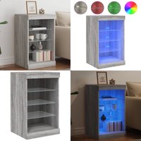 Sideboard mit LED-Leuchten Grau Sonoma 41x37x67 cm - Sideboard - Wohnzimmermöbel - TV-Schreibtisch - Regal - Grau - Home & Living von VIDAXL