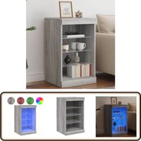 Sideboard mit LED-Leuchten Grau Sonoma 41x37x67 cm - Sideboard - Wohnzimmermöbel - TV-Schreibtisch - Regal - Grau von VIDAXL