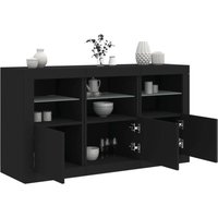 Sideboard mit LED-Leuchten Schwarz 123x37x67 cm - Vidaxl von VIDAXL
