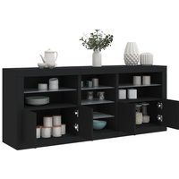 Sideboard mit LED-Leuchten Schwarz 162x37x67 cm - Vidaxl von VIDAXL