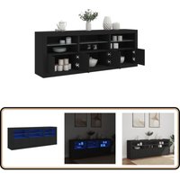 Vidaxl - Sideboard mit LED-Leuchten Schwarz 181,5x37x67 cm - Schreibtisch - Wohnzimmermöbel - Sideboard - TV-Stand - Regal Vidaxl - Sideboard mit LED-Leuchten Schwarz 181,5x37x67 cm - Schreibtisch - Wohnzimmermöbel - Sideboard - TV-Stand - Regal von VIDAXL
