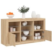 Sideboard mit LED-Leuchten Sonoma-Eiche 123x37x67 cm - Vidaxl von VIDAXL
