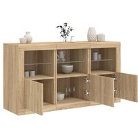 Sideboard mit LED-Leuchten Sonoma-Eiche 123x37x67 cm - Vidaxl Sideboard mit LED-Leuchten Sonoma-Eiche 123x37x67 cm - Vidaxl von VIDAXL