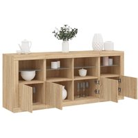Sideboard mit LED-Leuchten Sonoma-Eiche 163x37x67 cm - Vidaxl Sideboard mit LED-Leuchten Sonoma-Eiche 163x37x67 cm - Vidaxl von VIDAXL