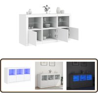 Sideboard mit LED-Leuchten Weiß 123x37x67 cm - Schreibtisch - Wohnzimmermöbel - Sideboard - Regal - TV-Stand Sideboard mit LED-Leuchten Weiß 123x37x67 cm - Schreibtisch - Wohnzimmermöbel - Sideboard - Regal - TV-Stand von VIDAXL