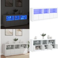 Sideboard mit LED-Leuchten Weiß 162x37x67 cm - Modernes Sideboard - Holz Sideboard - Wohnzimmer Einrichtung - led Beleuchtung - tv Stand - Home & von VIDAXL