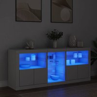 Sideboard mit LED-Leuchten Weiß 162x37x67 cm - Vidaxl von VIDAXL