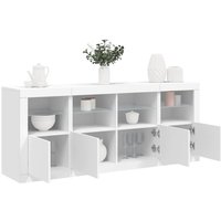 Sideboard mit LED-Leuchten Weiß 163x37x67 cm - Vidaxl von VIDAXL
