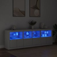 Sideboard mit LED-Leuchten Weiß 202x37x67 cm - Vidaxl von VIDAXL