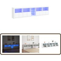 Sideboard mit LED-Leuchten Weiß 283x37x67 cm - Modernes Sideboard - Holz Sideboard - tv Stand - Wohnzimmermöbel - Beleuchtung Sideboard mit LED-Leuchten Weiß 283x37x67 cm - Modernes Sideboard - Holz Sideboard - tv Stand - Wohnzimmermöbel - Beleuchtung von VIDAXL