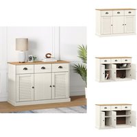 Sideboard mit Schubladen vigo 113x40x75 cm Massivholz Kiefer - Schreibtisch - Sideboard - Regal - Wohnraum - Eiche Sideboard mit Schubladen vigo 113x40x75 cm Massivholz Kiefer - Schreibtisch - Sideboard - Regal - Wohnraum - Eiche von VIDAXL