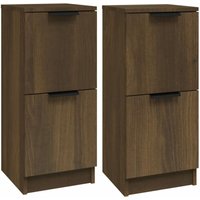 2 Stk. Sideboards,Kommode Braun Eichen-Optik 30x30x70 cm Holzwerkstoff vidaXL von BONNEVIE