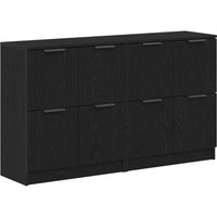 Anrichte Schwarze Eiche 180 x 30 x 70 cm Holzwerkstoff Vidaxl von VIDAXL